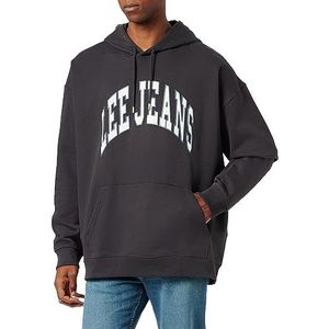 Lee Varsity Sweatshirt met capuchon voor heren, Washed Black, S