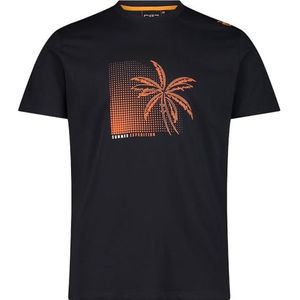 CMP T-shirt van jersey voor heren, antraciet-vlam, 48 NL