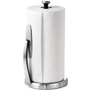 OXO Goede Grips SimplyTear staande papieren handdoekhouder, geborsteld roestvrij staal