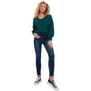 Joe Browns Damesmode, eenvoudige trui met V-hals, V-hals, oversized, groen, EU 44, Turkoois, 42