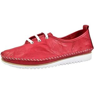 Andrea Conti Veterschoenen lage damesschoenen 0023626, grootte:39, kleur:Rood