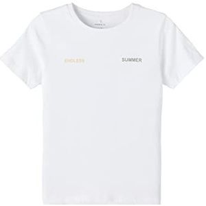 NAME IT Jongens NKMHELARS SS TOP T-shirt, Bright White, 146/152, wit (bright white), 146/152 cm