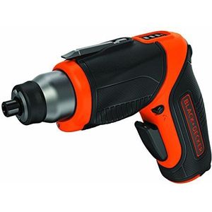 Black & Decker Pivot CS3653LC Accuschroevendraaier, 3,6 V, 1,5 Ah Li-Ion, 2-positie-handgreep, rechts-/linksloop, LED-werklamp, magnetische bitopslag, accu-laadindicator, rubbercoating