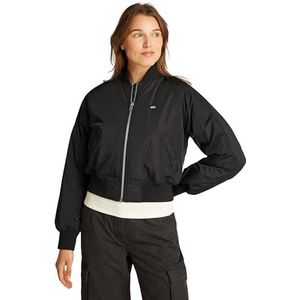 Tommy Jeans Dames TJW ESSENTIAL BOMBER JACKET EXT DW0DW19316 bomberjack, zwart (zwart), XL, Zwart (zwart), XL