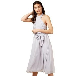 Little Mistress Crossover midi-jurk voor bruidsmeisjes voor dames, Grijs, 36
