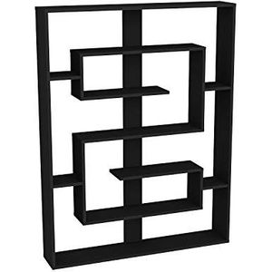 Decorotika Esteban Moderne Geometrische Boekenkast Boekenplank met 5 planken (Zwart)