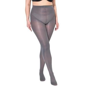 Ulla Popken Dames grote maten grote maten plus size Essential microvezel panty, 60 denier, donkergrijs, 48/50