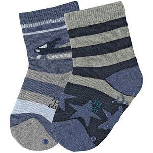 Sterntaler ABS-sokjes, dubbelpak, sneeuwscooter, zilver/grijs