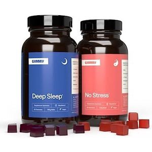 The GIMMY Zen Bundle - Relaxatie en slaap vitamine gummies om jouw slaapcycli te ondersteunen en beter om te gaan met stress - vegan, suikervrij, gelatine-vrij en glutenvrij (120 stuks)