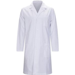 MISEMIYA Bata Laboratorio Unisex Mz-1816 Medisch Lab Coat, Wit, Small Uniseks