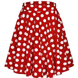 Urban CoCo Midi-rok voor dames, basic rok, veelzijdig, rekbaar, uitlopend, casual, met hoge taille, XL