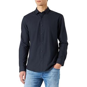 ONLY & SONS Heren Onssane Ls Solid Poplin Shirt Shirt, navy, XL