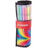 Premium viltstift - STABILO Pen 68-25 stuks rolset - ARTY edition - Met 25 Verschillende Kleuren