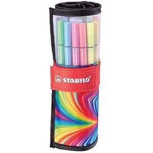 STABILO 40324172 Premium viltstift - Pen 68-25 stuks rolset ARTY edition - met 25 verschillende kleuren