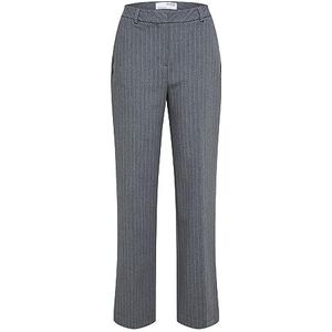SELECTED FEMME SLFMYLA HW Wide Pant MGM Stripe NOOS, Medium Grey Melange/Stripes: Wit, 38