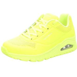 Skechers D'Lites Biggest Fan Fashion Sneaker voor dames, Neon Geel Durabuck, 35.5 EU