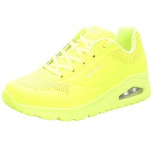 Skechers Uno - Stand on Air Sneakers voor dames, Neon Geel Durabuck, 38.5 EU