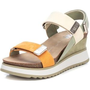 XTI 142822, sandalen met sleehak voor dames, Groen, 39 EU