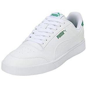 PUMA Shuffle Sneaker uniseks-volwassene, PUMA WHITE-VAPOR GRAY-ARCHIVE GREEN, 40.5 EU
