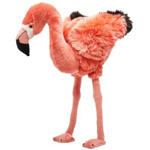Uni-Toys - Flamingo roze, staand - 46 cm (hoogte) - pluche vogel - pluche dier, knuffeldier