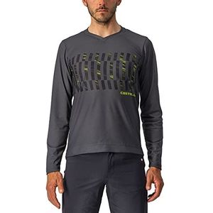 CASTELLI 4522009-030 Trail Tech Longsleeve Tee heren Dark Gray/Black Electric Lime XXXL