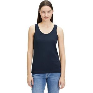 Betty & Co Basic shirt voor dames van katoen, donkerblauw, L