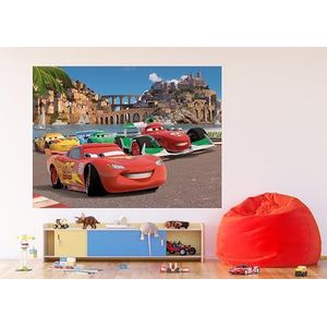 AG Design Disney Cars 0987 Fotobehang voor kinderkamer, 252 x 182 cm, 4 stuks