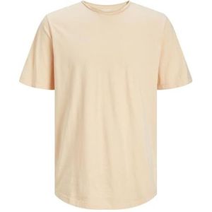 JACK&JONES Basis T-Stuk Ronde Hals Korte Mouw Jersey Katoen Shirt Regular Fit JJEBASHER, Colour:Orange, Size:M