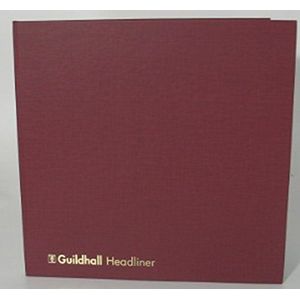 Exacompta - Ref 58/27Z - Guildhall - Headliner Account Book, 298 x 305mm, 27 Cash Column, 80 pagina's, Case gebonden gebonden gebonden Bourgondische vinyl cover, traditioneel genaaid