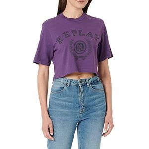 Replay T-shirt voor dames, 075, paars, XL