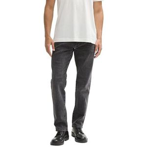 TOM TAILOR Marvin straight fit jeans voor heren, 10213 - Clean Mid Stone Grey Denim, 32W / 36L
