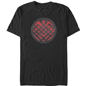Marvel Uniseks Shang-chi-Rendered Symbool Organic Short Sleeve Crew Neck T-Shirt, zwart, S
