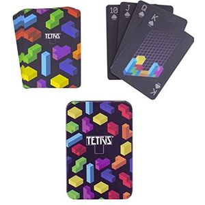 Paladone Tetris Lenticulaire speelkaartenset met 52 stuks, ideaal voor games, poker en blackjack, inclusief opbergdoos in reliëf voor verzamelaars, meerkleurig