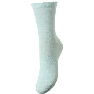 PIECES Pcsebby Glitter Long Socks Noos Bc, Dusty Aqua, Eén Maat