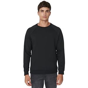 Trendyol Man Basics Regular Basic Sweatshirt met ronde hals, Zwart, M