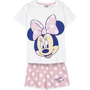 CERDÁ LIFE'S LITTLE MOMENTS Minnie Mouse-pyjama voor meisjes voor kinderen pyjamaset, Wit en Roze, 3 jaar