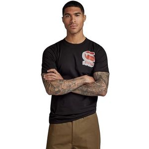 G-STAR RAW Heren Shadow Gr Slim R T T-shirt, zwart (Dk Black D23901-336-6484), M