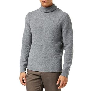 Hackett London Heren H Stitch ROLL Neck Pullover Sweater, Flannel Grijs, L