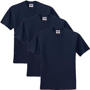 Jerzees Heren T-shirt met korte mouwen voor volwassenen, 3 stuks - blauw - 3XL