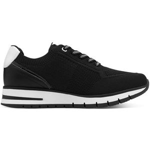 MARCO TOZZI Platte sneakers voor dames, sportief, comfortabel, Black Com., 36 EU