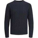 JACK & JONES Jjeross Knit Crew Neck Sn gebreide trui voor heren, navy blazer, S