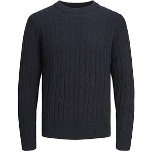 JACK & JONES Jjeross Knit Crew Neck Sn gebreide trui voor heren, navy blazer, S