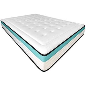 DUÉRMETE ONLINE - Visco-elastische premium matras met visco-gel, stevig en comfortabel, dikte 24 cm, mijtdicht, antibacterieel en hypoallergeen, 80 x 200 cm