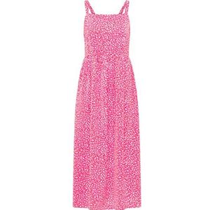 IZIA Dames maxi-jurk met allover-print 19323484-IZ01, roze-wit, S, Maxi-jurk met allover-print, S