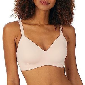 DKNY Women's Active Comfort Sports Bra, Light Impact, Wirefree, Blush, 34C