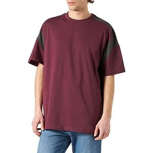 Urban Classics Active Tee T-shirt voor heren, Cherry/Blackbird, M