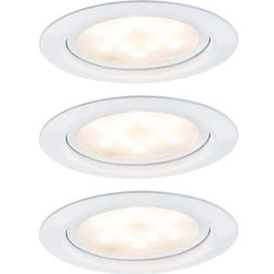 Paulmann 93554 LED meubellamp set Micro Line rond incl. 3x4,5 watt kastlamp wit kastlicht metaal, keukenlamp 2700 K