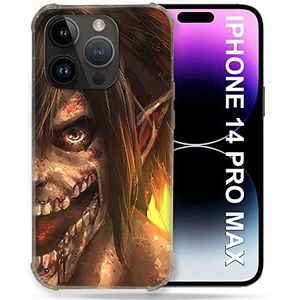 Beschermhoes voor iPhone 14 Pro Plus (6,7 inch) Manga Attack Titan Eren