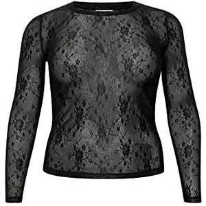 KAFFE - CURVE - Shirt - Zwart - Lange Mouw