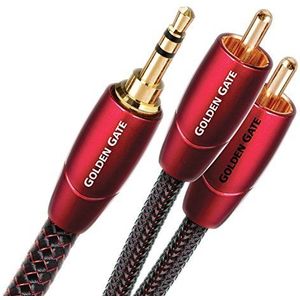 audioquest Golden Gate 16 m 3,5 mm - 2 x RCA 16 m 3,5 mm 2 x RCA audiokabel zwart - audiokabel (3,5 mm, 2 x RCA-koper, 16 m, zwart)